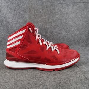 Adidas Shoes Womens 7 Crazy Shadow Basketball Sneakers Trainer Red White Hi Top